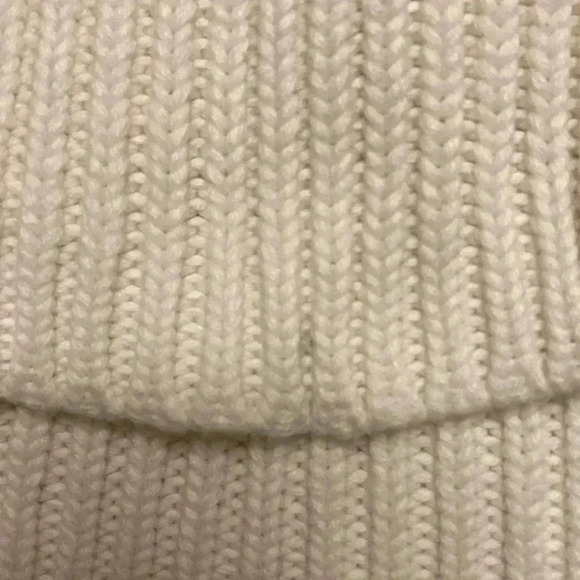 Talbots women’s large cream knit faux wrap sweater 100% cotton - Picture 8 of 8